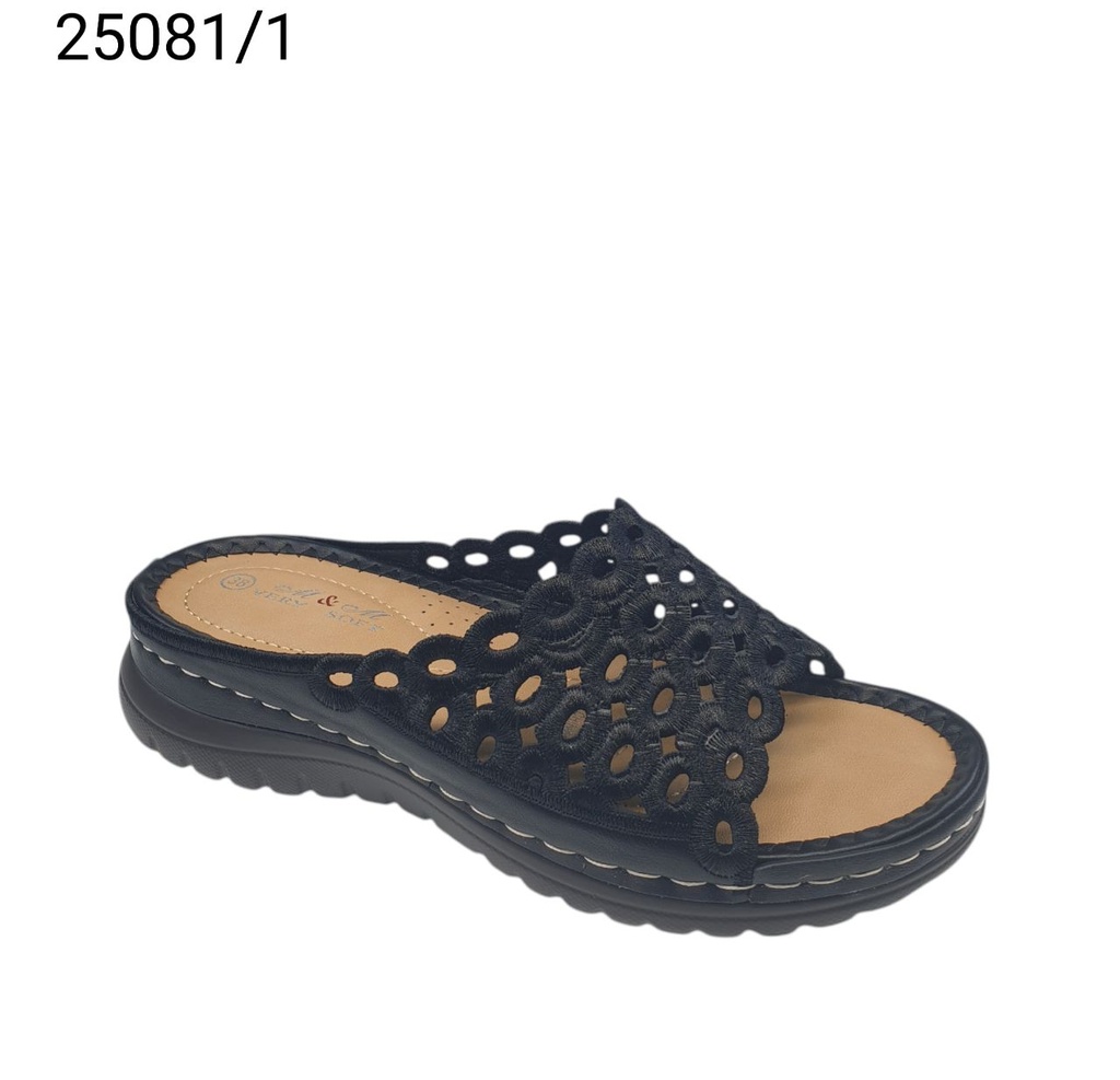 شبشب نسائي 25081/1   38-42 اسودB6