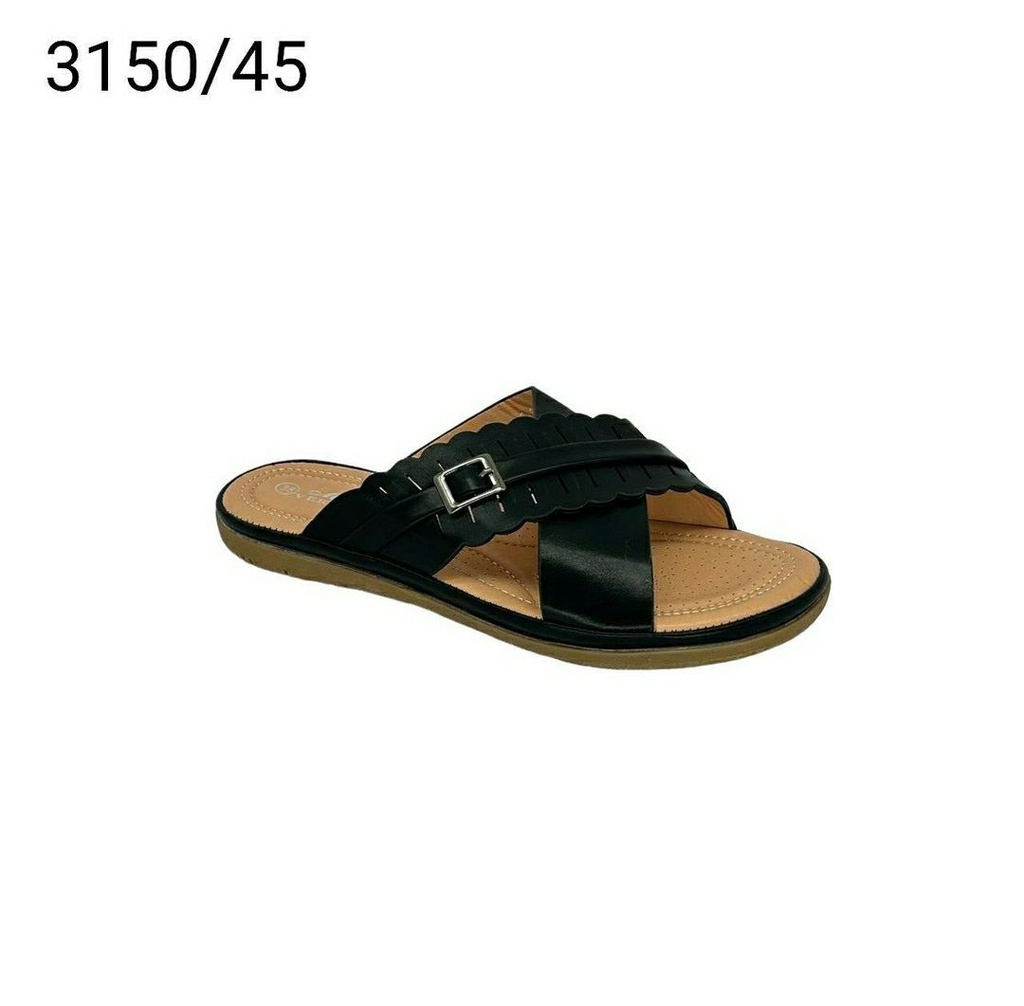 شبشب نسائي  3150/45  اسود    37-41      D5