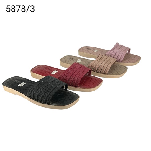 شبشب نسائي  58783  ملون وردات   38-42   شد36   A3