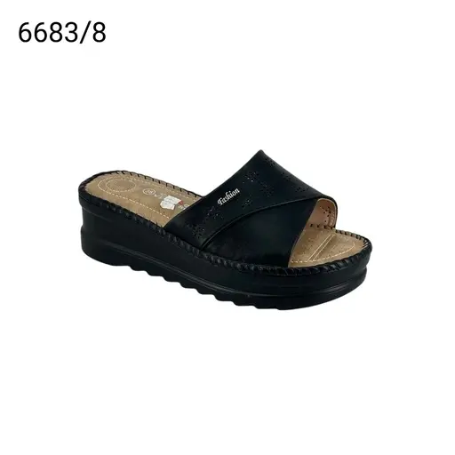 شبشب 6683/8  اسود 36-41    E3--  F4