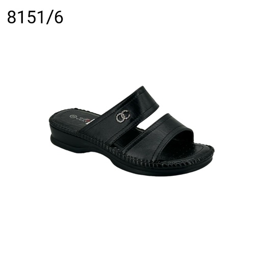 [8151/6] شبشب نسائي  8151/6  اسود    38-43      B4