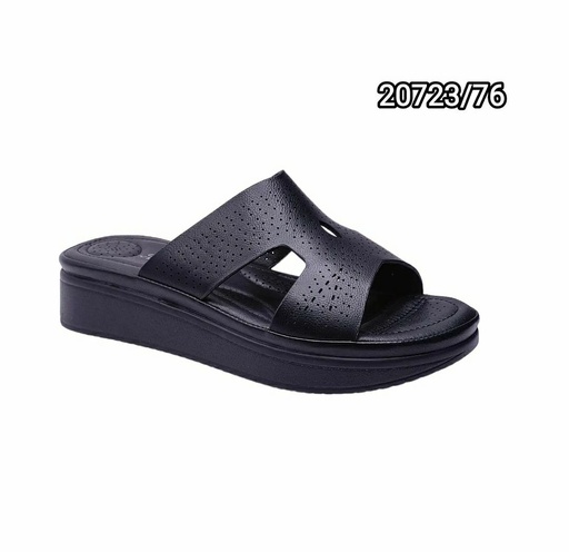 [2XIU0723/76] شبشب نسائي  20723/76  اسود    37-41      B6