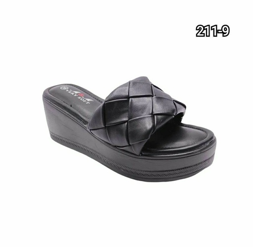 [211/9] شبشب نسائي  211/9  اسود    37-41      B6