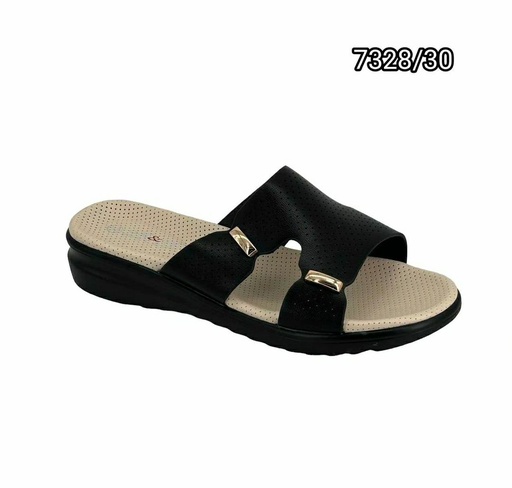 [7328/30] شبشب نسائي  7328/30  اسود    38-43      C4