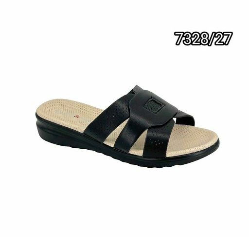 [7328/27] شبشب نسائي  7328/27  اسود    38-43      D6
