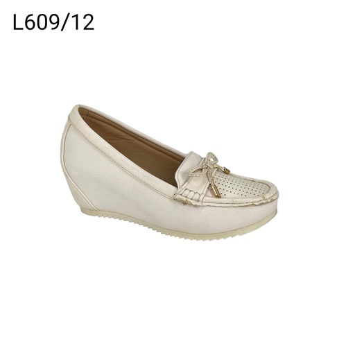 [L609/12] جزمة نسائي  L609/12  ابيض    36-41      D5