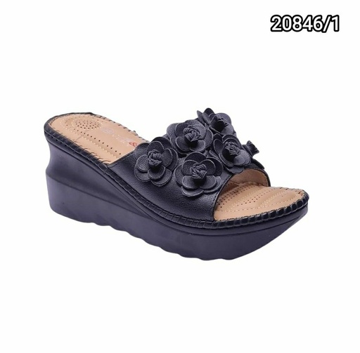 [20846/1] شبشب نسائي  20846/1  اسود    37-41      D5