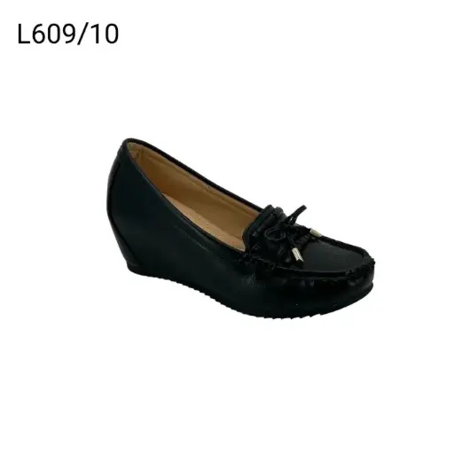 [L609/10] جزمة نسائي  L609/10  اسود    36-41      D6