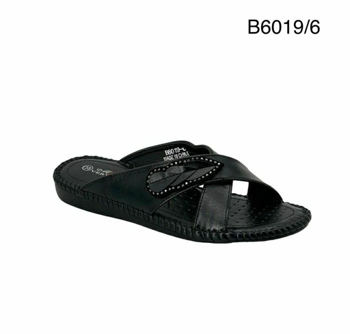 [B6019/6] شبشب نسائي  B6019/6  اسود    38-43      E3