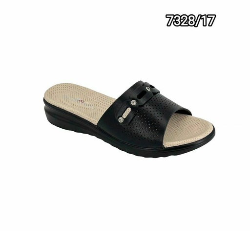 [7328/17] شبشب نسائي  7328/17  اسود    38-43      E4