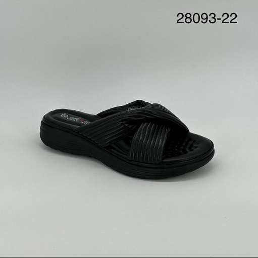 [28093/22] شبشب37-41واطي  28093/22 اسود  E6