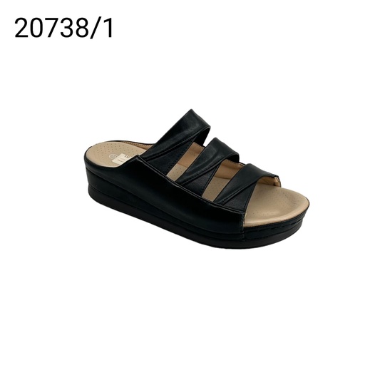 [20738/1] شبشب نسائي  20738/1  اسود    37-41      E6