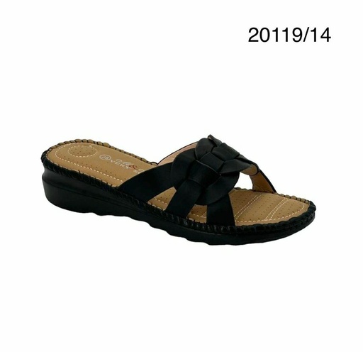 [20119/14] شبشب نسائي  20119/14  اسود    38-43      F6