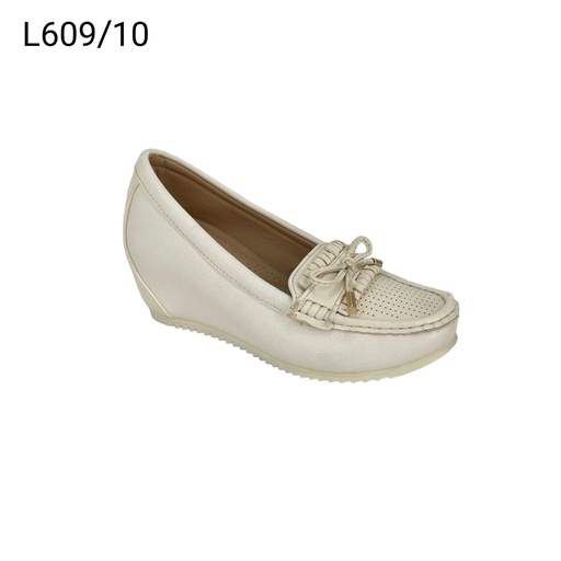 [L609/10] جزمة نسائي  L609/10  ابيض    36-41      D6