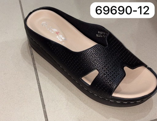 [69690/12] شبشب 69690/12 اسود لمعة38-42   B2