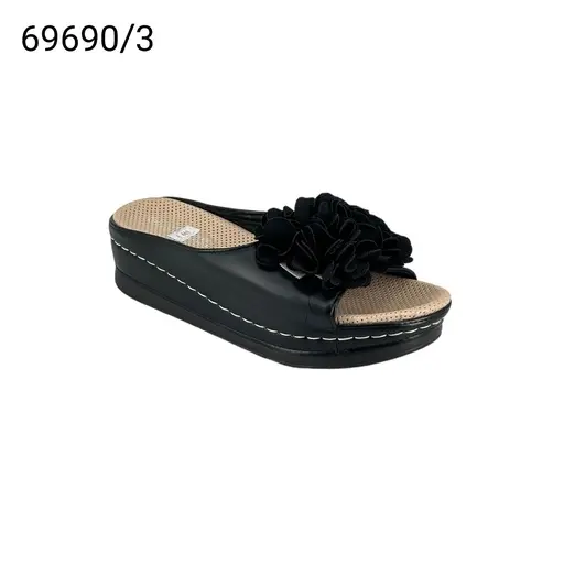 [69690/3] شبشب سادة  69690/3  اسود37-42  F5