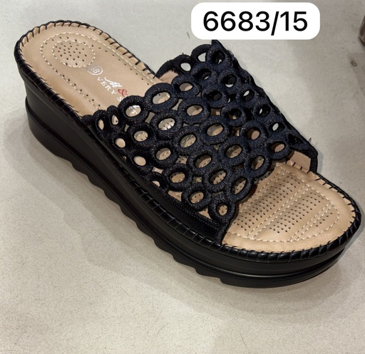 [6683/15] شبشب نسائي  6883/15  اسود    37-42  