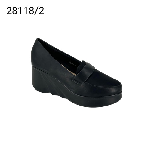 [28118/2] جزمة نسائي  28118/2  اسود حديدة   36-41      B3